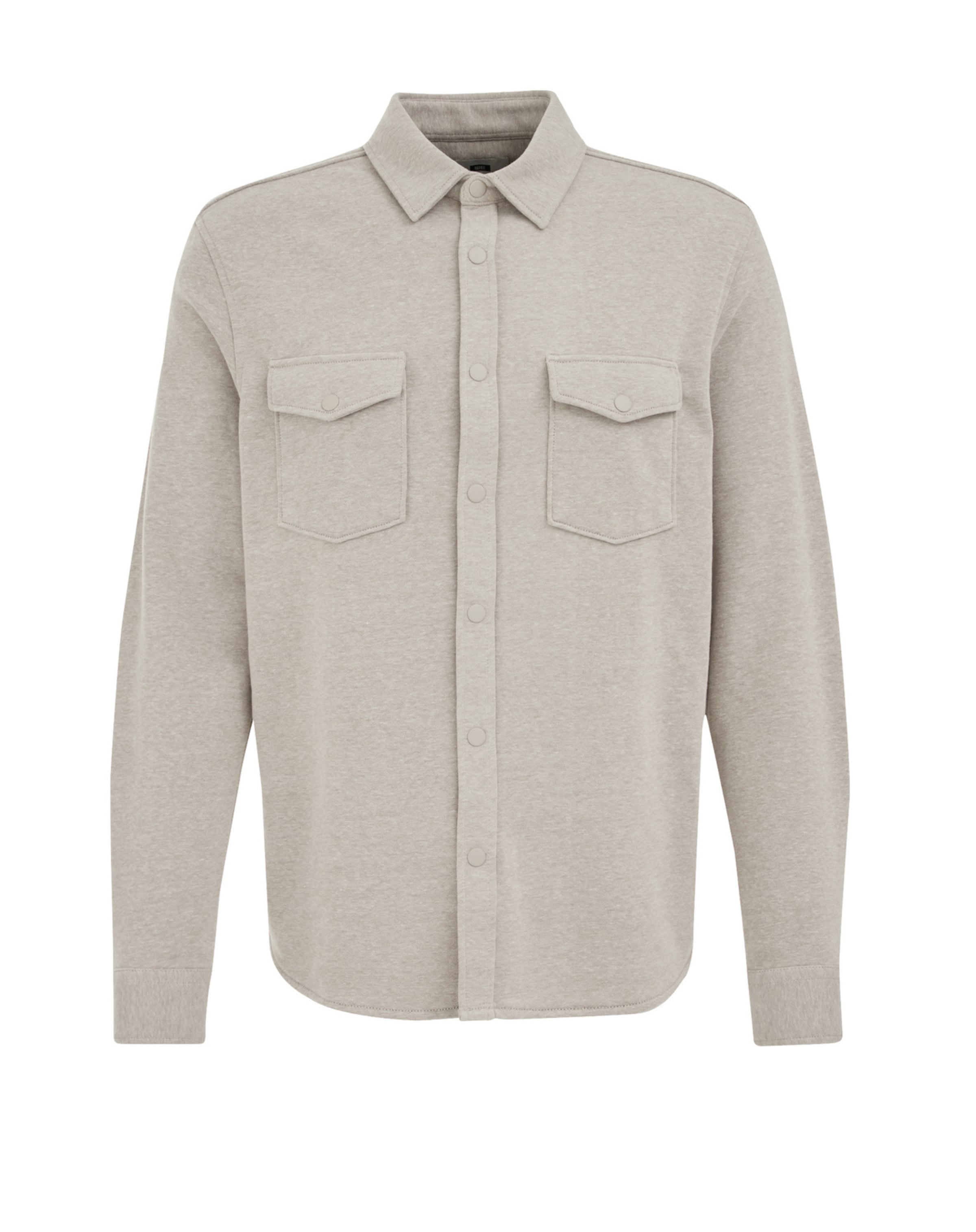 WE Fashion Средняя посадка Рубашка в Серый: спереди