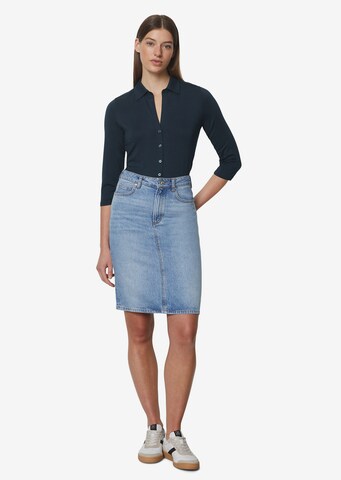 Marc O'Polo Blouse in Blauw: voorkant