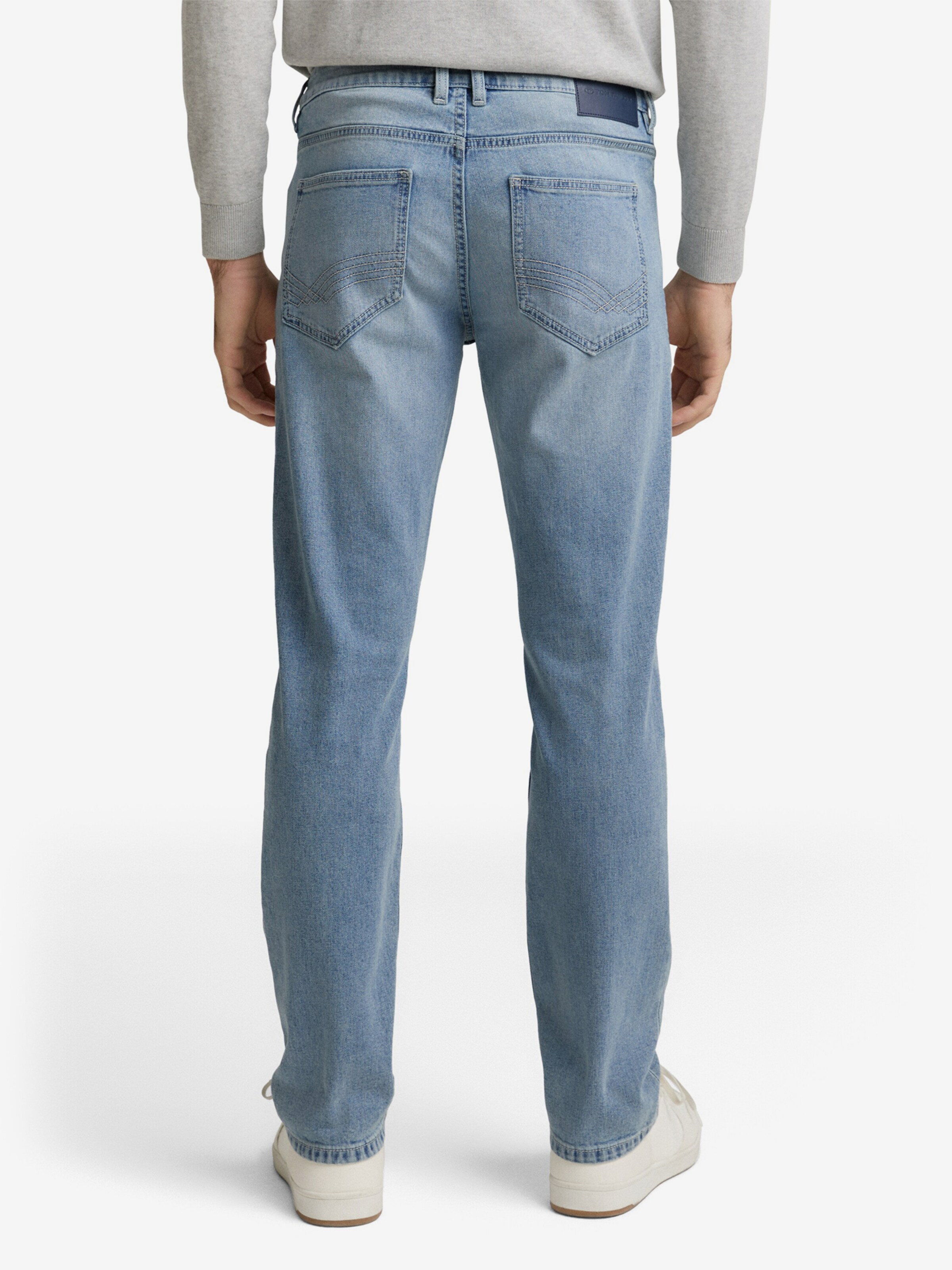 TOM TAILOR 1044979 Jeans Marvin Straight heren, 10117 - Gebruikte Bleached Blue Denim, 34W / 34L