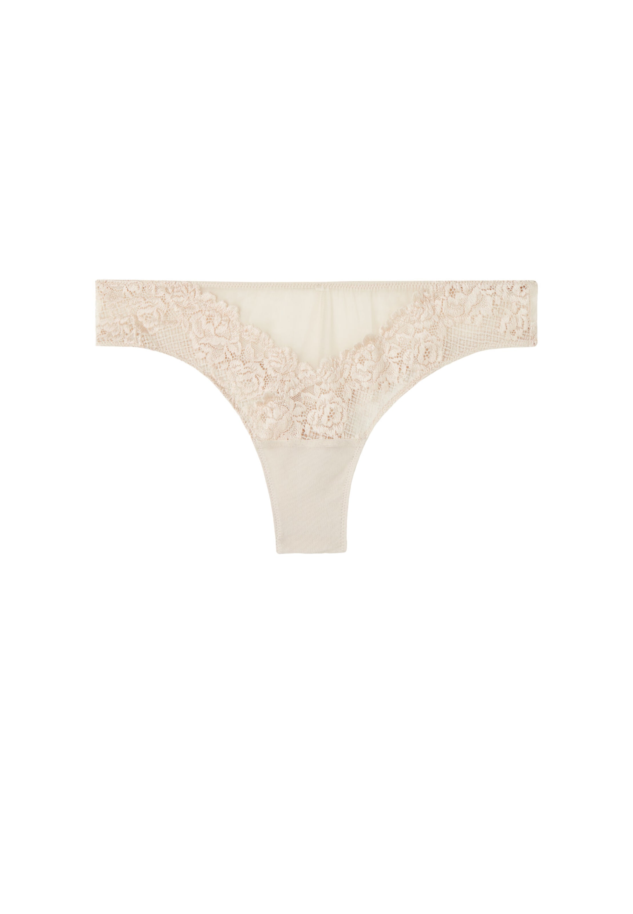 INTIMISSIMI Brazilian Slip 'Pretty Flowers' in Beige: Vorderseite