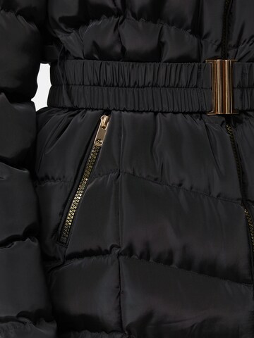 Threadbare Winter Coat 'Roo' in Black