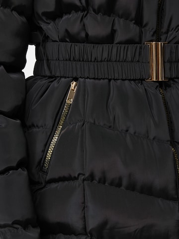 Threadbare Winter Coat 'Roo' in Black