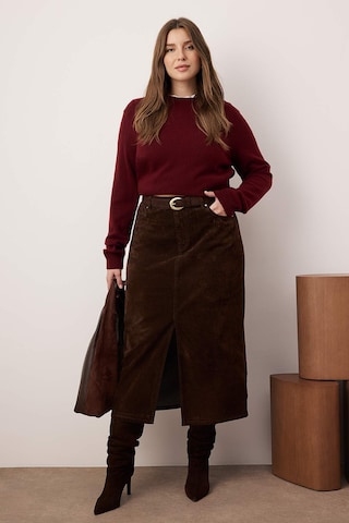 Trendyol Curve Skirt in Brown