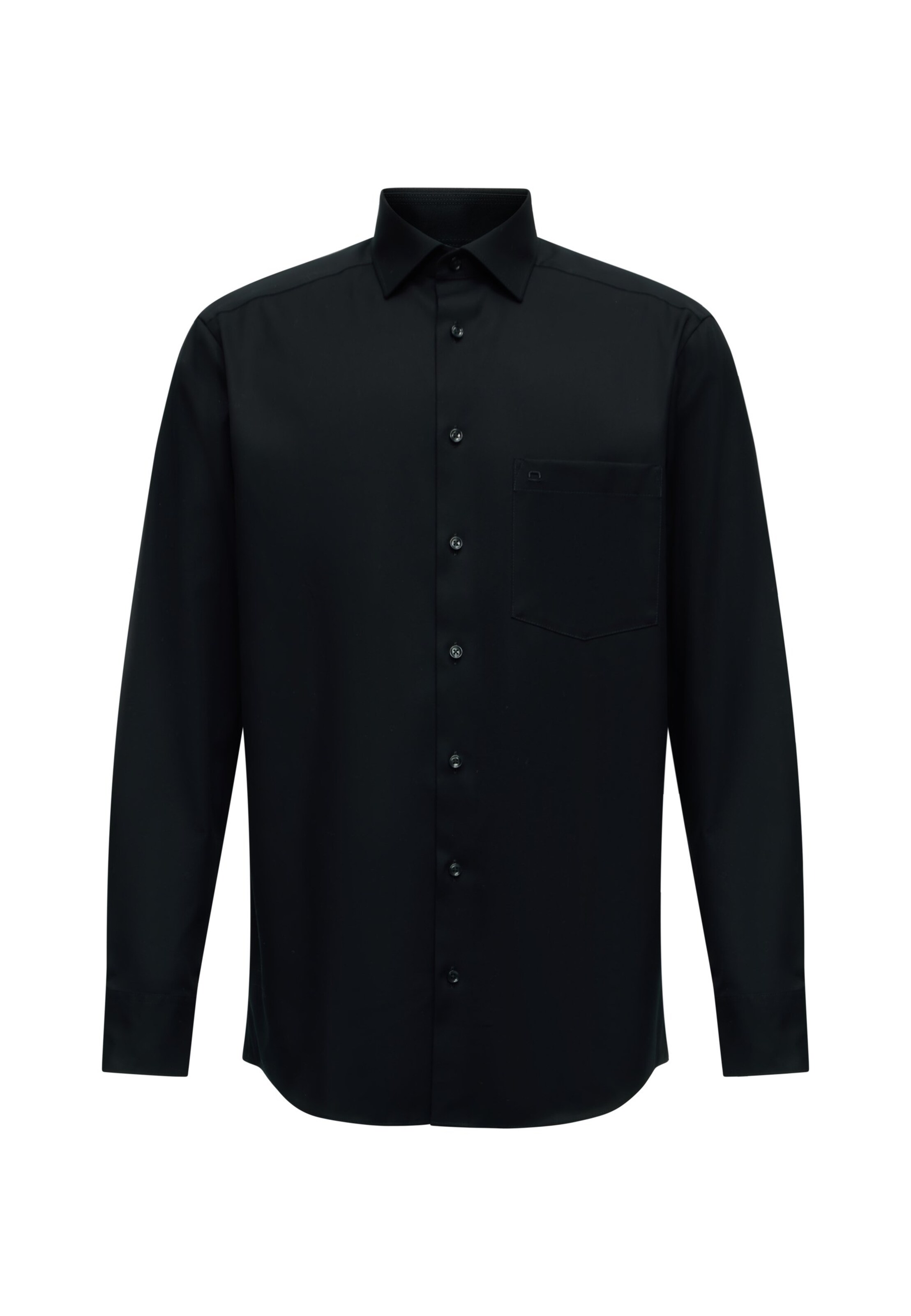 OLYMP Button Up Shirt 'Luxor' in Black: front