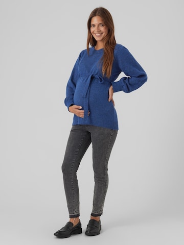 MAMALICIOUS Sweater 'New Anne' in Blue