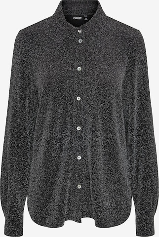 PIECES Bluse 'PIA' i sort: forside