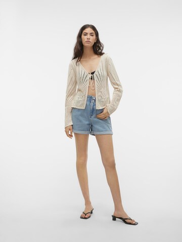 VERO MODA Knit Cardigan 'SILJA' in Beige