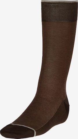 Chaussettes Boggi Milano en marron : devant