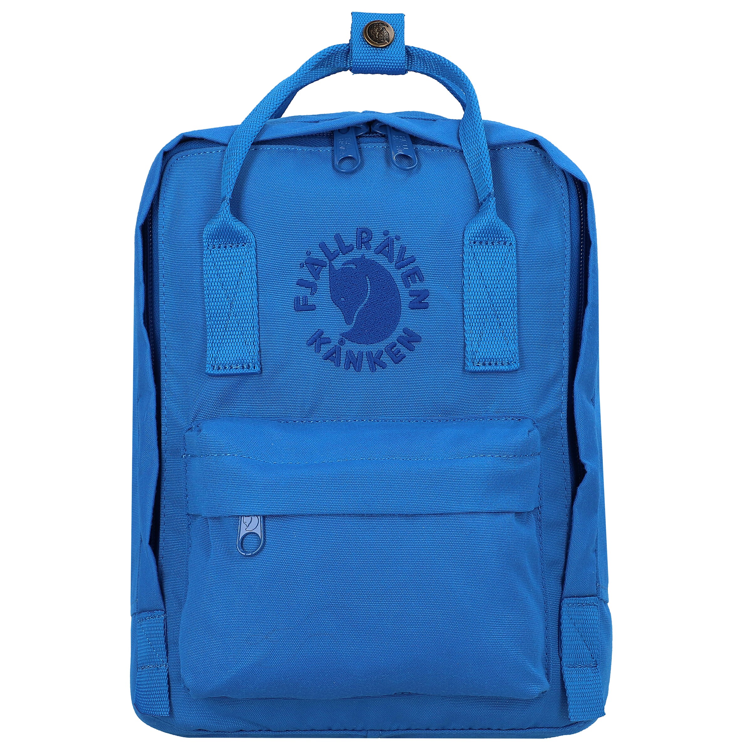 Zaino 'Re-Kanken' di Fjällräven in blu: frontale