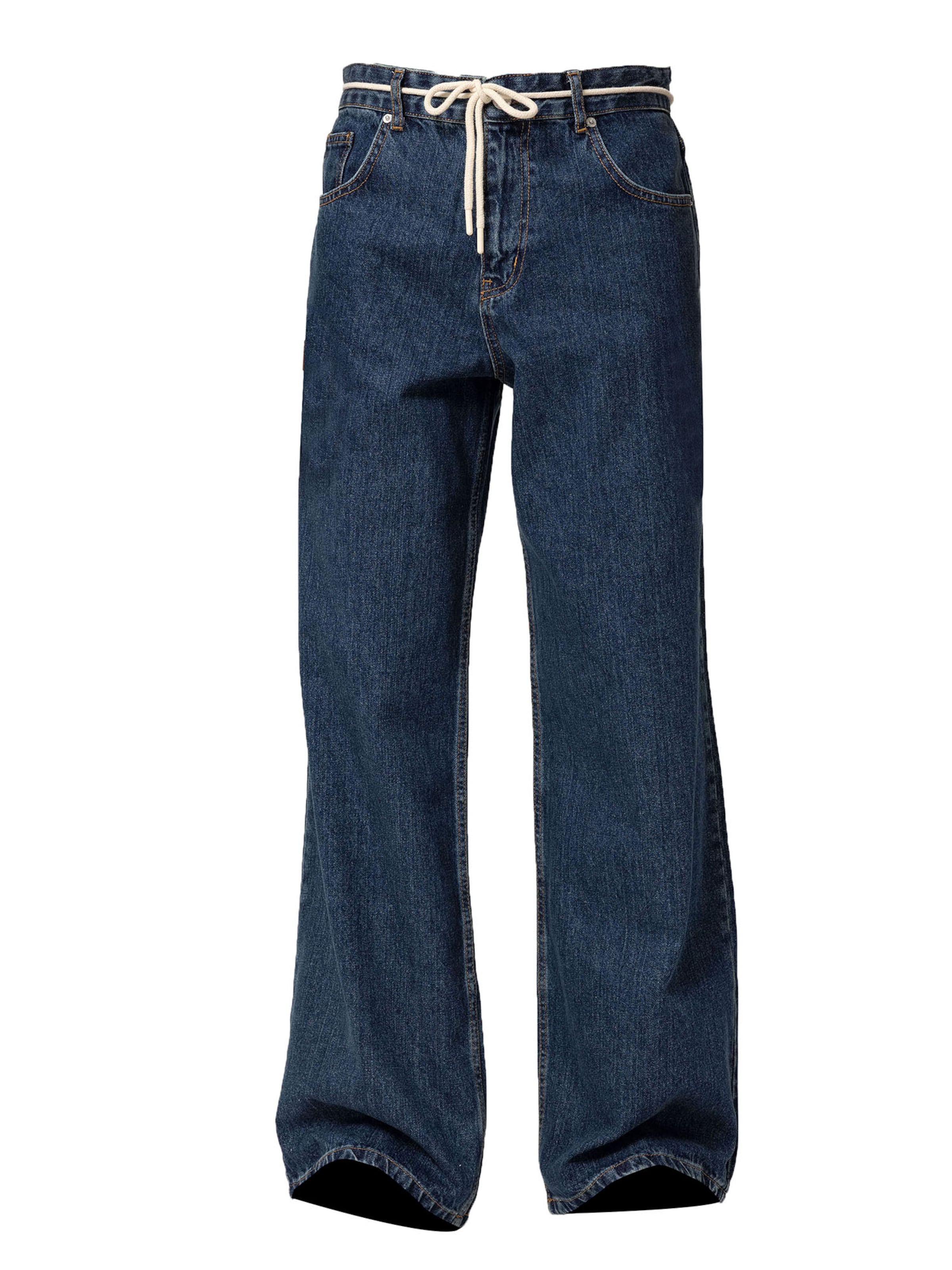 VAMOS CLO Zvonové kalhoty Džíny 'CONROE' – modrá: přední strana