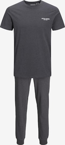 JACK & JONES Pyjamas lång 'Hexa' i grå: framsida
