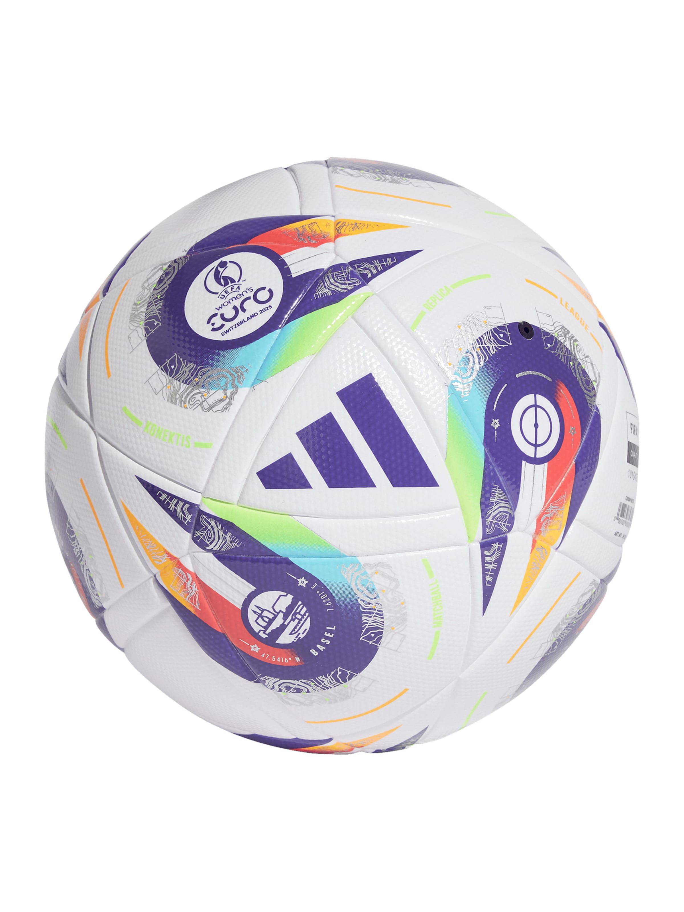 ADIDAS PERFORMANCE Ball in neongrün / dunkellila / orange / weiß, Produktansicht