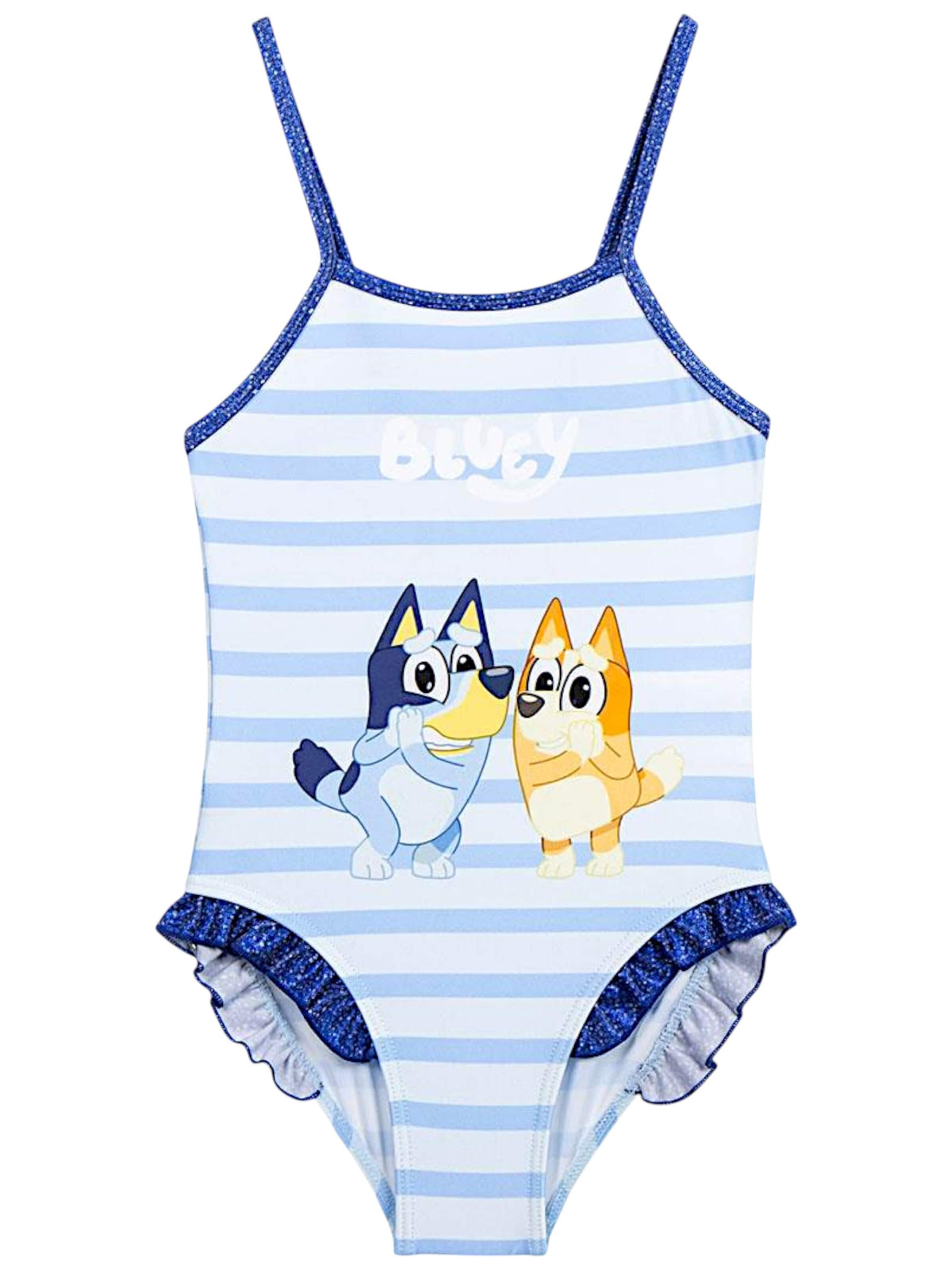 Bluey Swimsuit 'Bluey & Bingo' in Blue: front