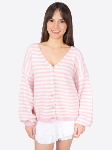 Seasons of April Knit cardigan 'Candy' in Pink: front