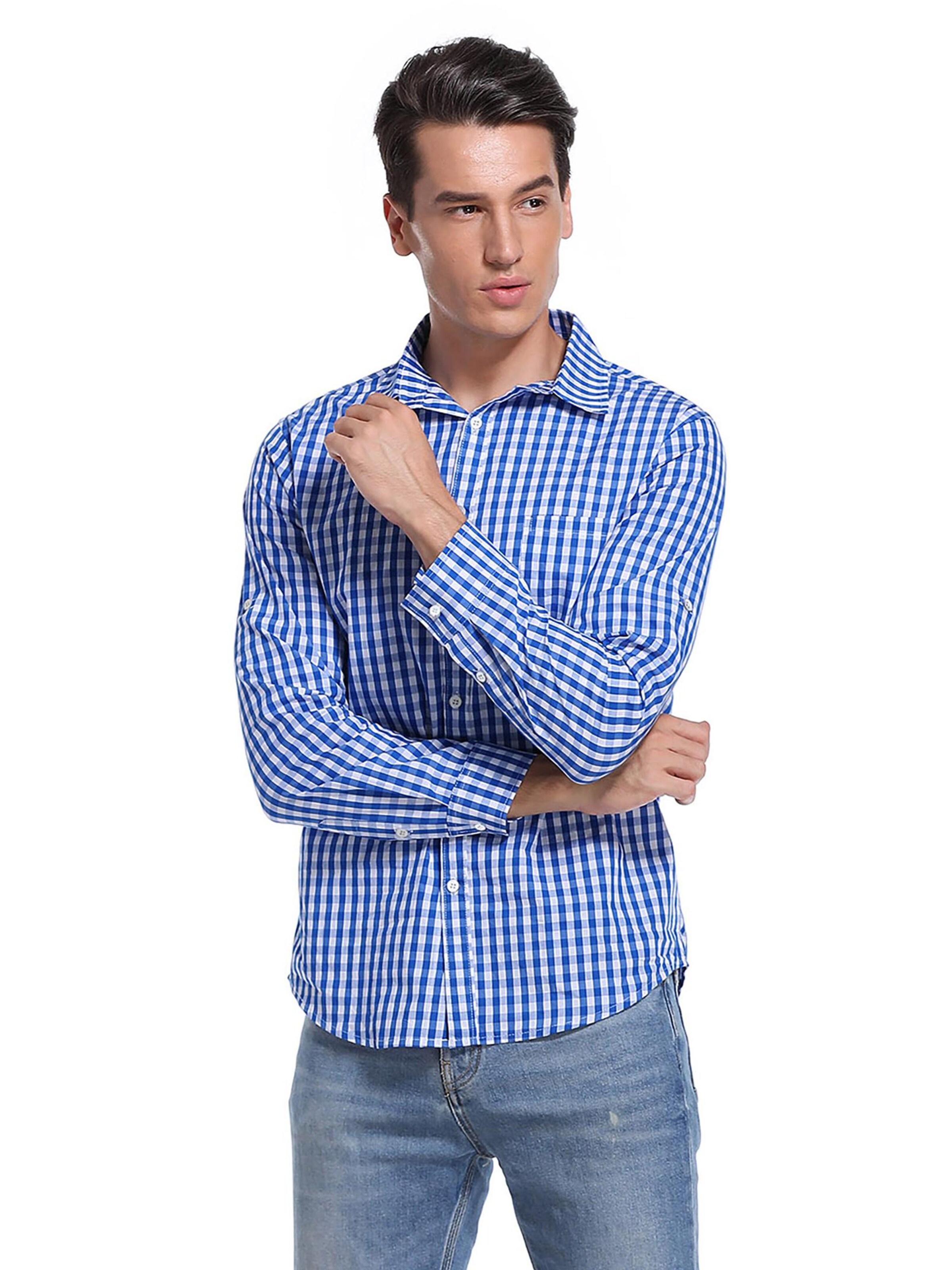 Yesfashion Regular Fit Hemd in Blau
