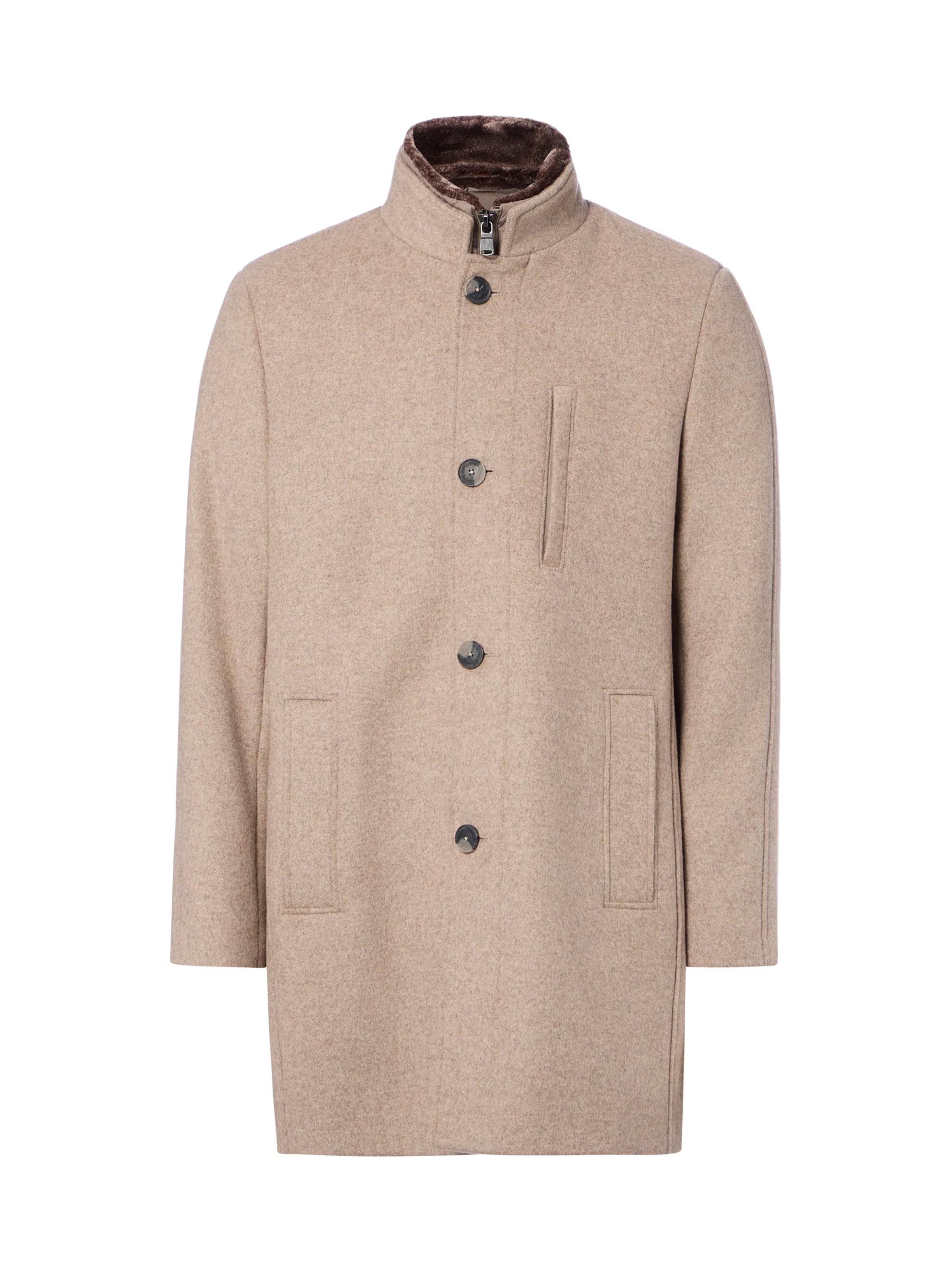 Finshley & Harding Winterjas in Beige: voorkant