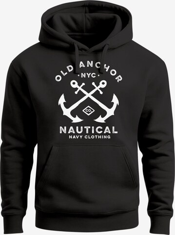 Neverless Sweatshirt 'Old Anchor' in Schwarz: Vorderseite