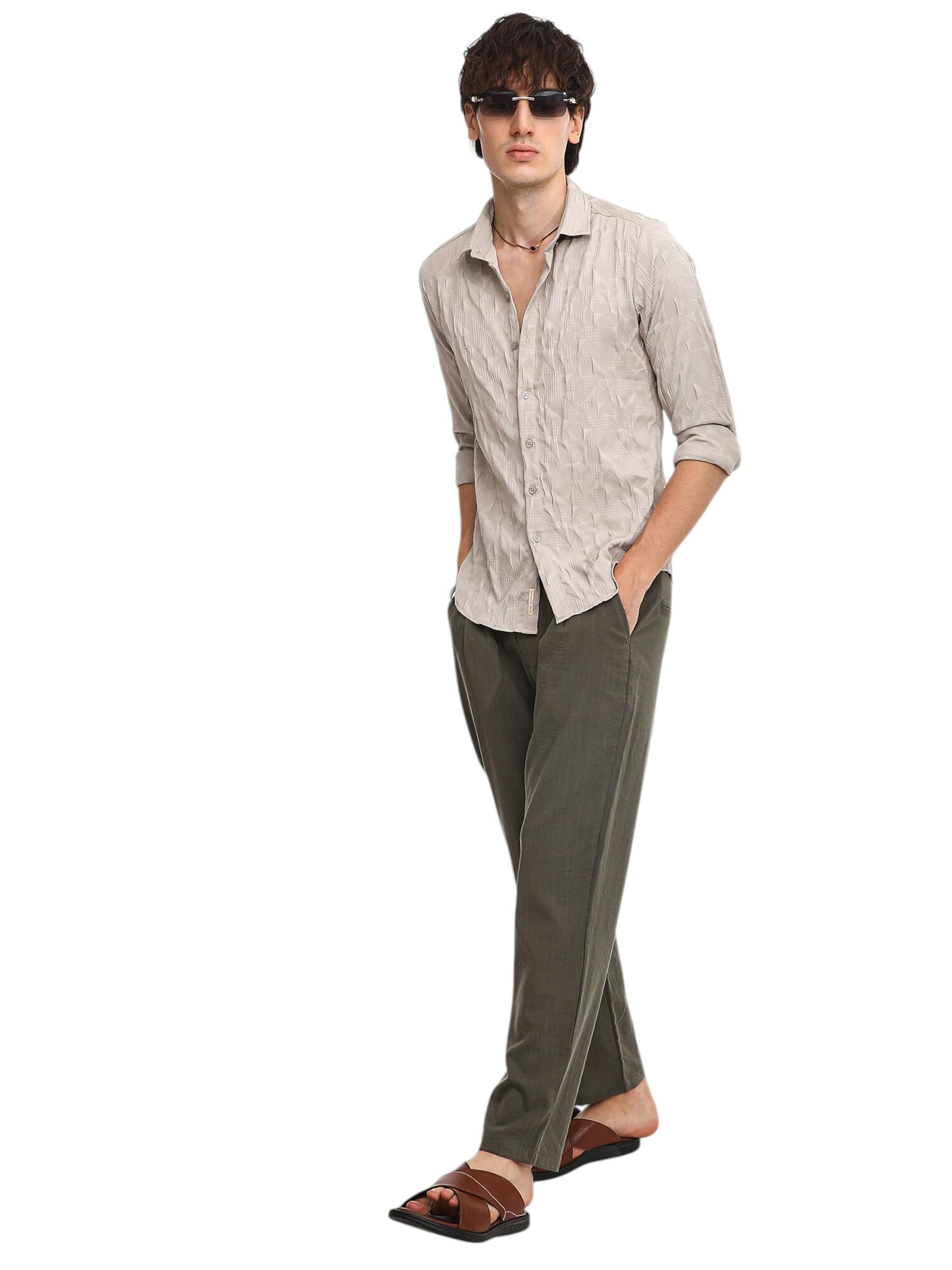 Campus Sutra Regular fit Ing ' Toni ' - bézs