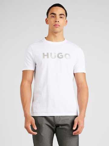 HUGO Majica 'Dulivio' | bela barva: sprednja stran