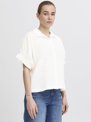 ICHI Bluse in Weiß: Vorderseite