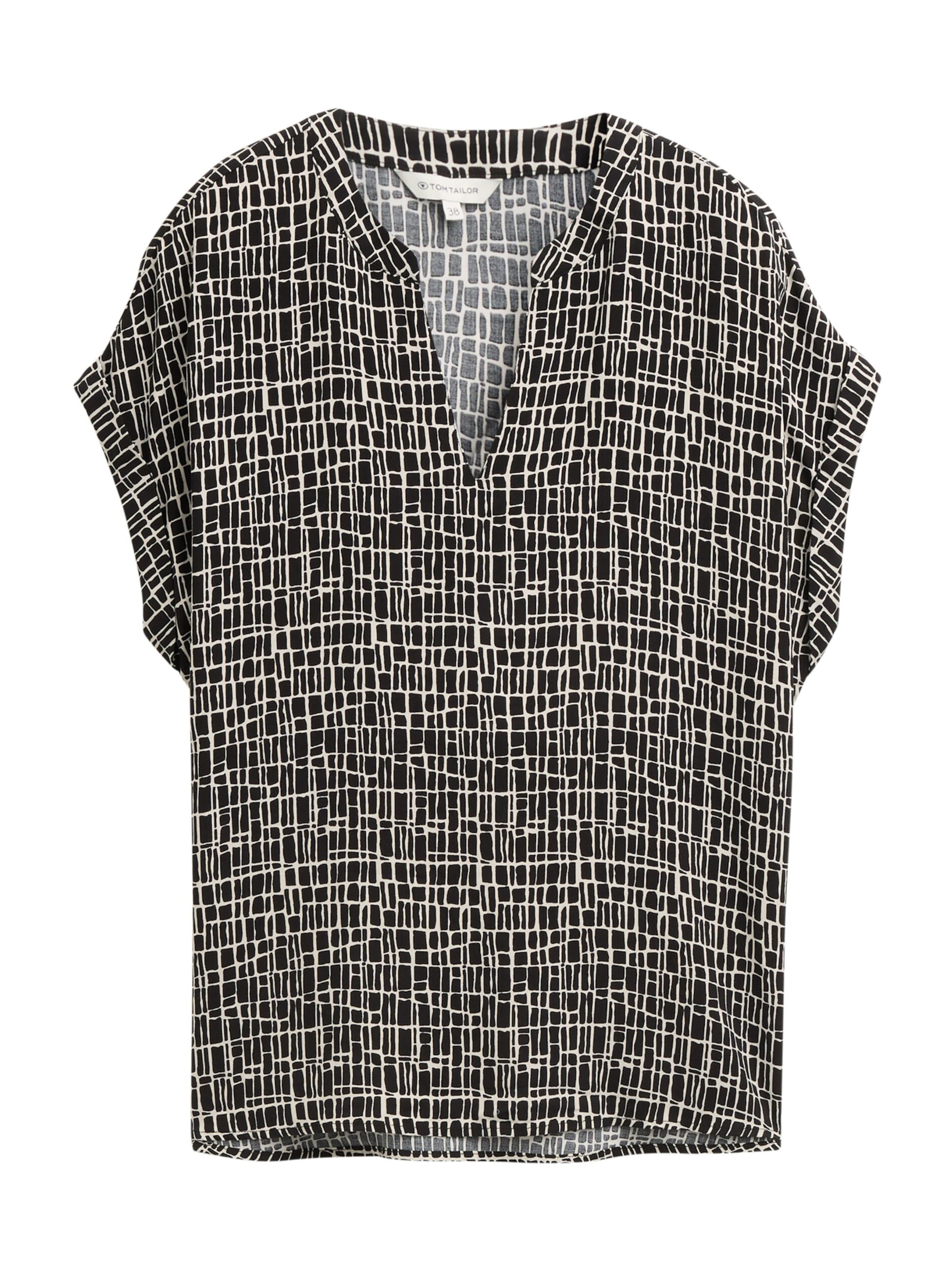 TOM TAILOR Blouse in Zwart: voorkant