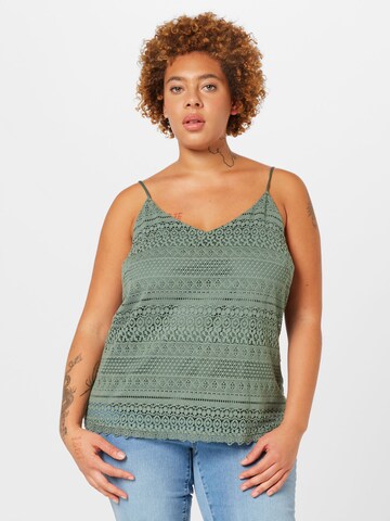 Vero Moda Curve Blouse 'HONEY' in Groen: voorkant