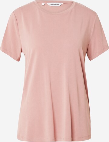 T-shirt 'Ella' Soft Rebels en rose : devant