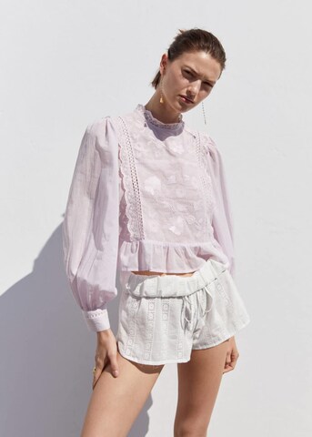 MANGO Blouse 'Misty' in Pink: front