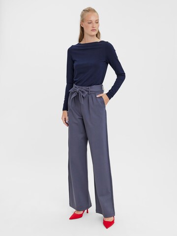 VERO MODA Wide leg Pleat-Front Pants 'Eva' in Blue