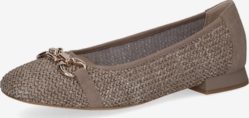 CAPRICE Ballet Flats in Brown: front