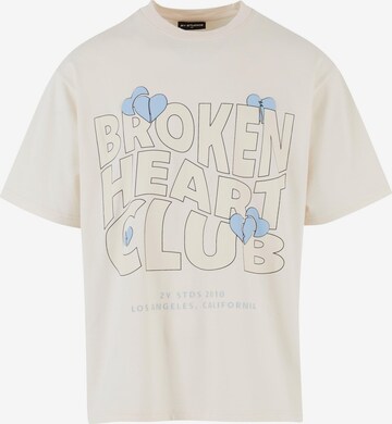 2Y Studios - Camisa 'Broken Heart Club' em branco: frente