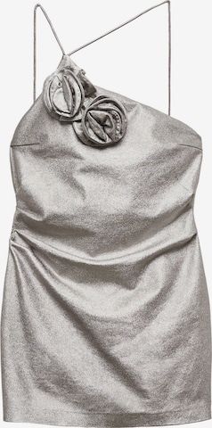 MANGO Cocktail Dress 'Clavel' in Silver: front