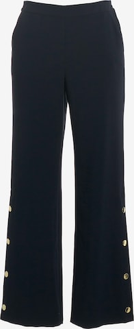 Ulla Popken Bootcut Broek in Blauw: voorkant