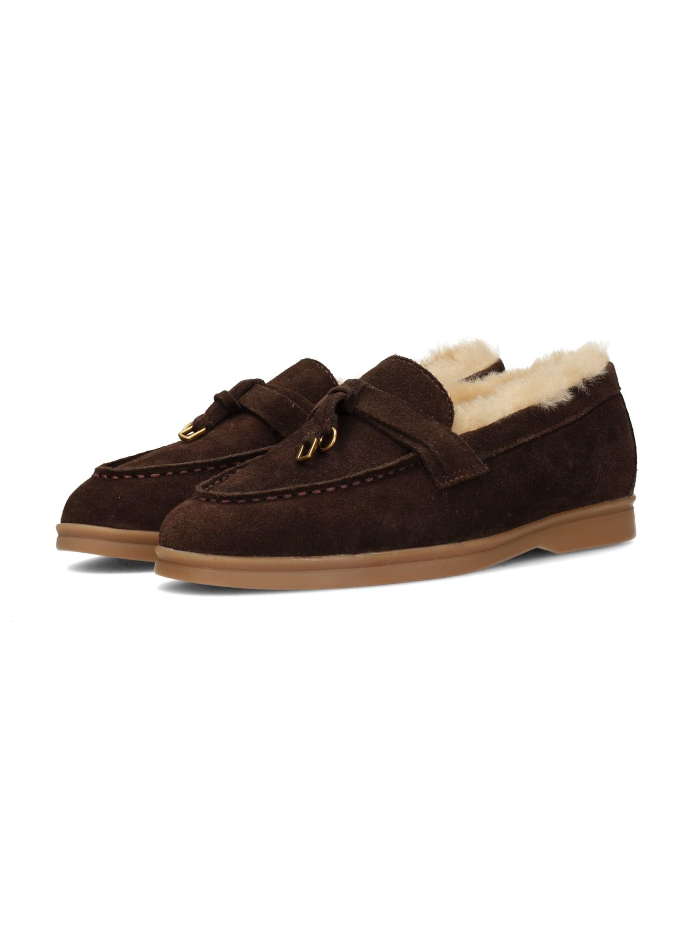 Poelman Instappers 'Poelman ZALAMA Damen Loafer' in Bruin
