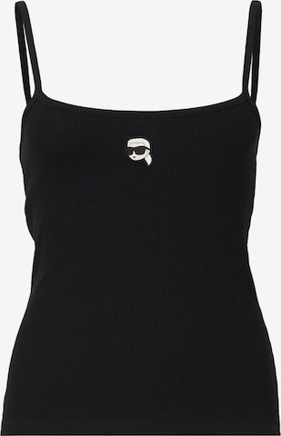 Haut 'Ikon' Karl Lagerfeld en noir : devant