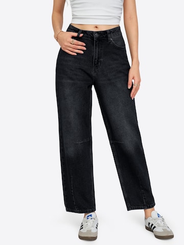 Imily Bela Loosefit Jeans in Schwarz: Vorderseite