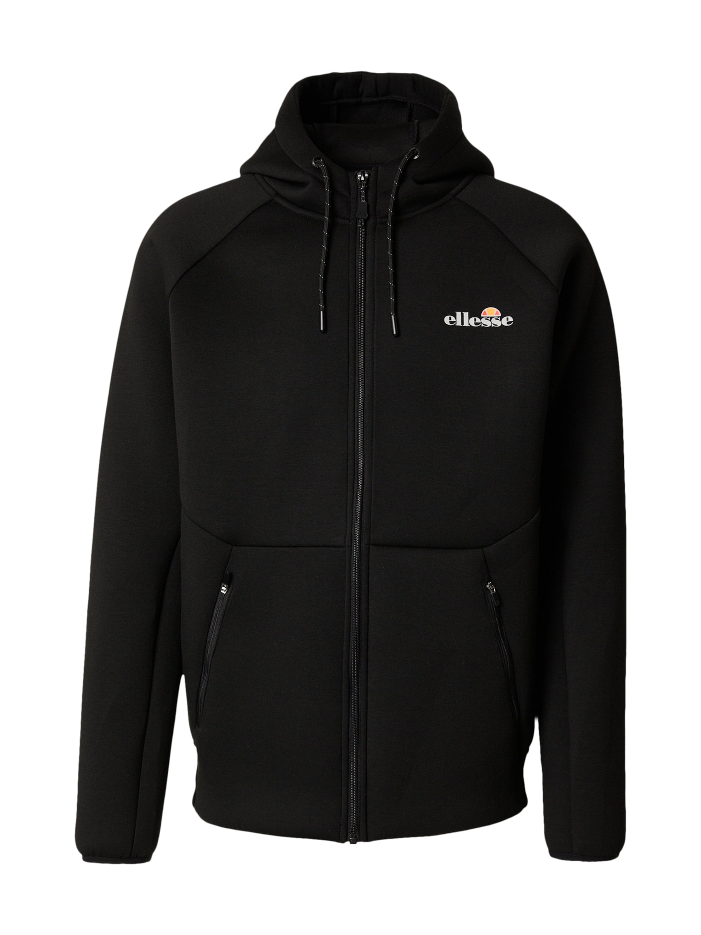 ELLESSE Sweat jacket 'Rigoro' in Black: front