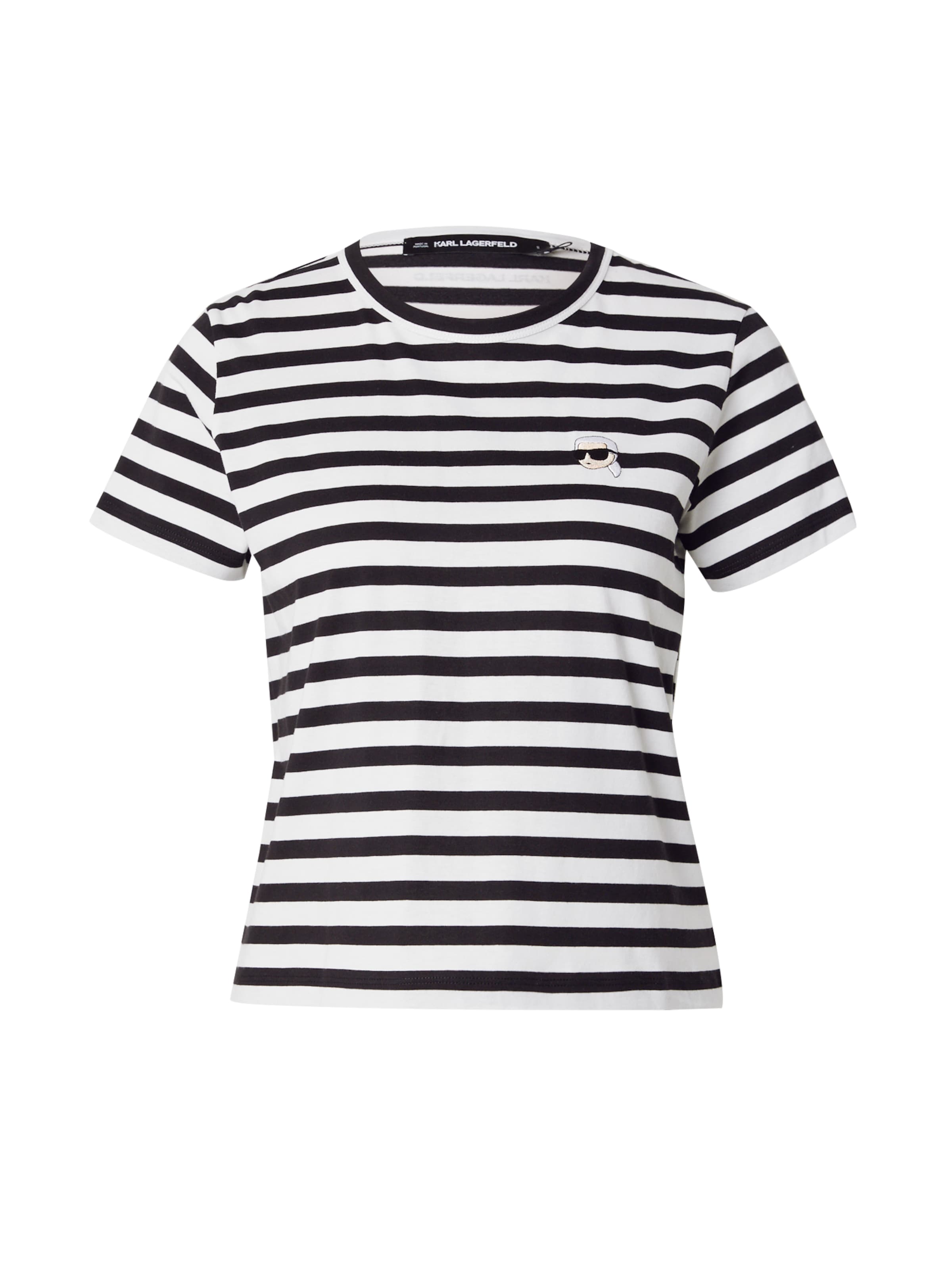 Maglietta 'IKON' di Karl Lagerfeld in nero: frontale