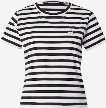 Karl Lagerfeld - Camiseta 'IKON' en negro: frente