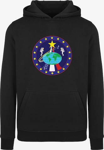 F4NT4STIC Sweatshirt 'NASA Classic Globe Astronauts' in Black: front