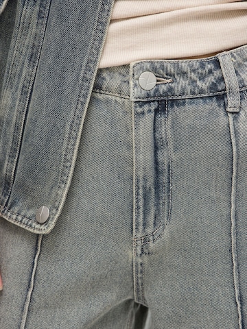 ROUGE EDIT Wide Leg Jeans in Blau