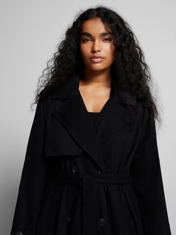 Bershka Between-Seasons Coat in Black