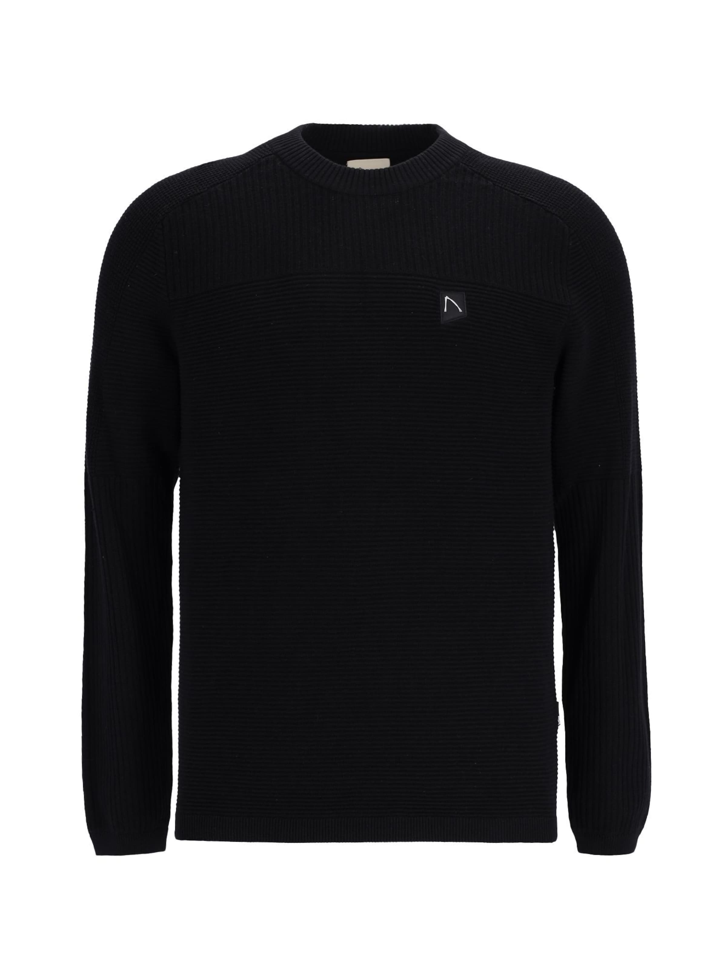 CHASIN' Pullover 'Caleb' in Schwarz: Vorderseite