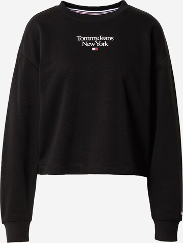 Tommy Jeans Sweatshirt in Black: front