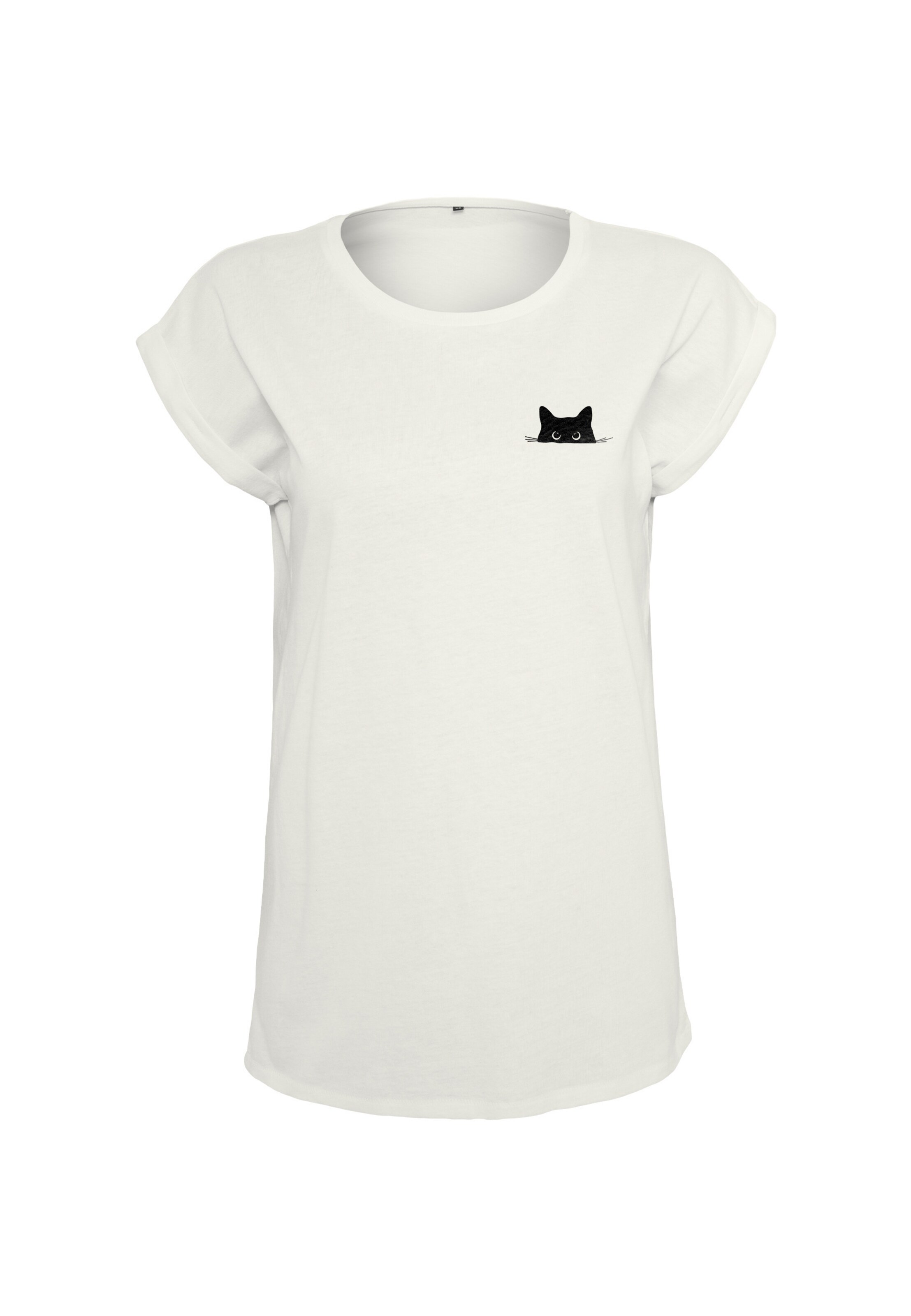 Urban Classics T-Shirt  'Cat' in Weiß: Vorderseite