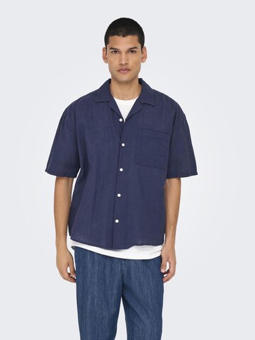 Only & Sons Button Up Shirt 'CAIDEN' in Grey: front