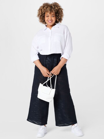 Wide Leg Pantalon Cotton On Curve en bleu