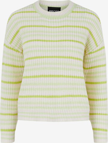 Pullover 'Gina' di PIECES in verde: frontale