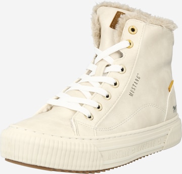Sneaker alta di MUSTANG in beige: frontale