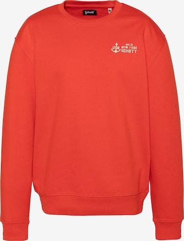 Schott NYC Sweatshirt in Orange: Vorderseite